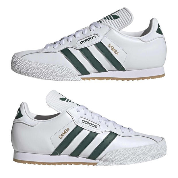 Alb/Verde/Gumă - adidas - Samba Super Mens Trainers