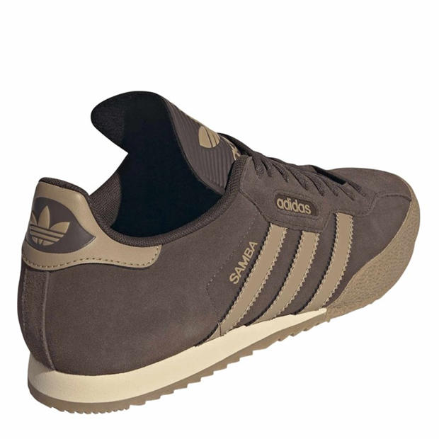Brown/Gum - adidas - Originals Samba Suede Trainers Mens