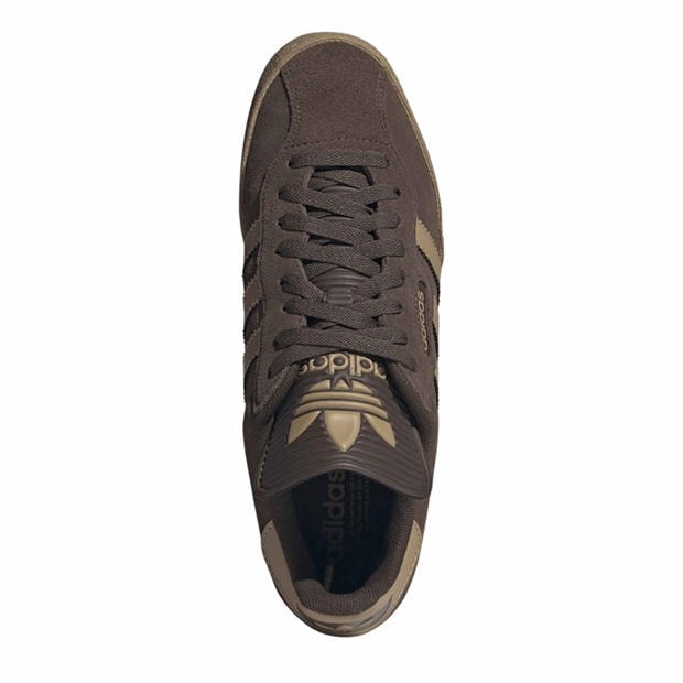 Brown/Gum - adidas - Originals Samba Suede Trainers Mens