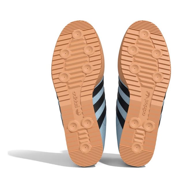 Sky/Orange - adidas - Originals Samba Suede Trainers Mens