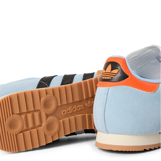 Sky/Orange - adidas - Originals Samba Suede Trainers Mens