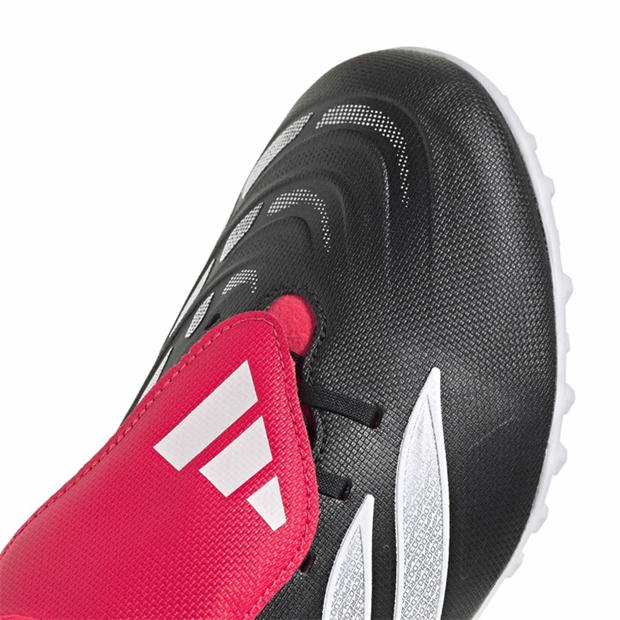 Black/Red - adidas - Adidas Predator Club Fold-Over Tongue Turf Football Shoes