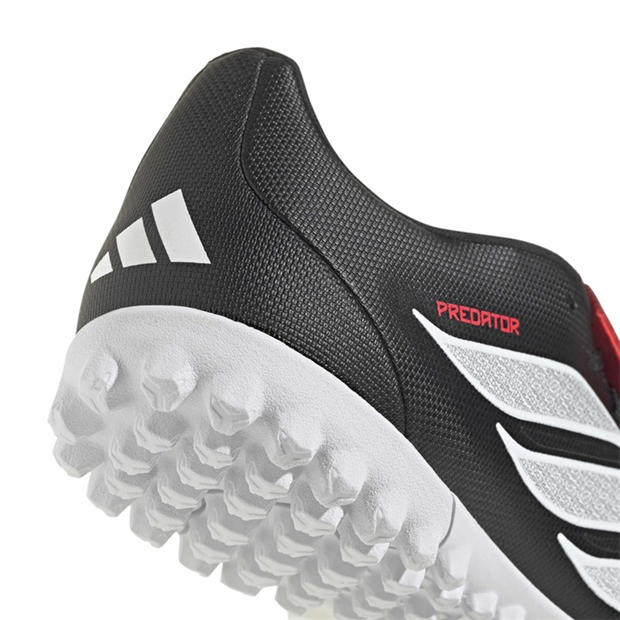 Black/Red - adidas - Adidas Predator Club Fold-Over Tongue Turf Football Shoes