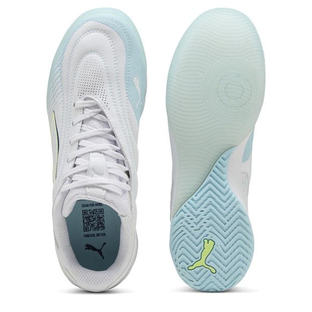 Puma White-Aqu - Puma - Men's Ibero V Indoor Football Boots