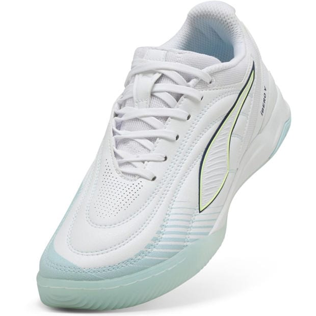 Puma White-Aqu - Puma - Men's Ibero V Indoor Football Boots