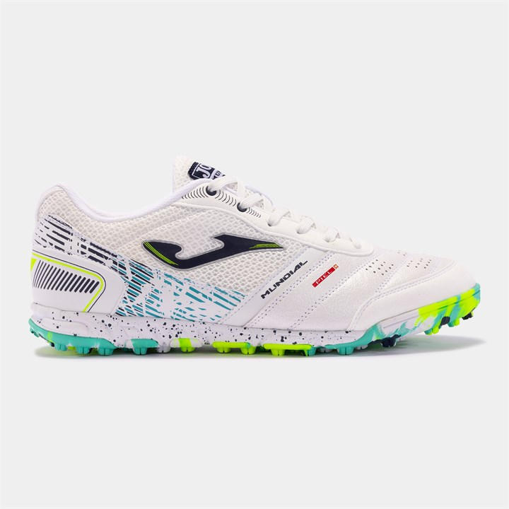 Joma Men's White Mundial Leather Indoor Football Trainers Size 10.5