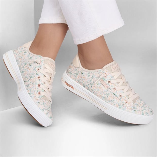 White - Skechers - Skechers Arch Fit Arcade - Flowa Powa Low-Top Trainers Womens
