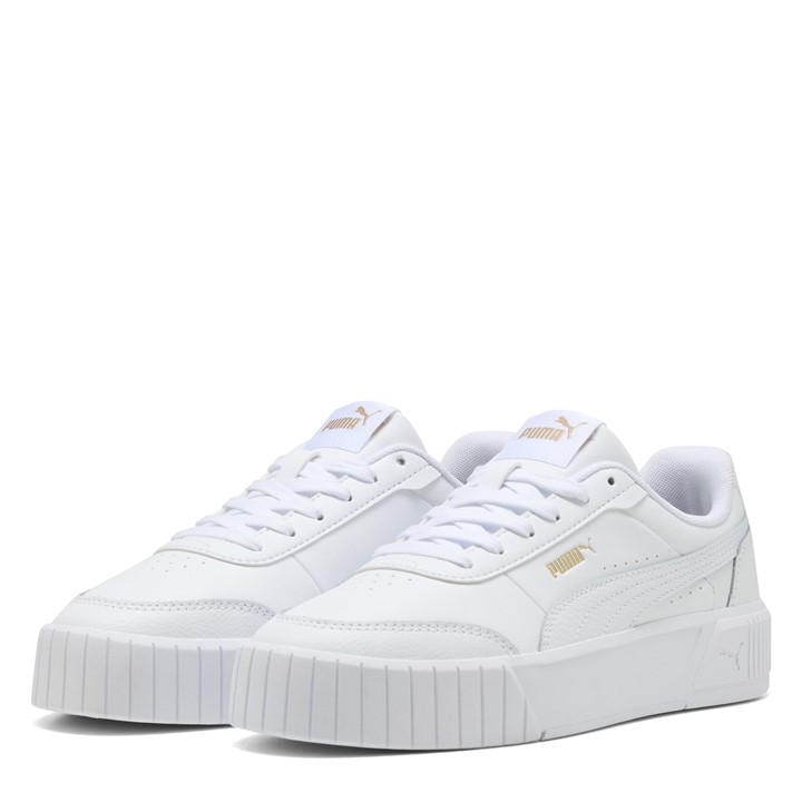 Puma Women's White Carina Mia Classic Low-Top Trainers in Size 4, Sports Direct