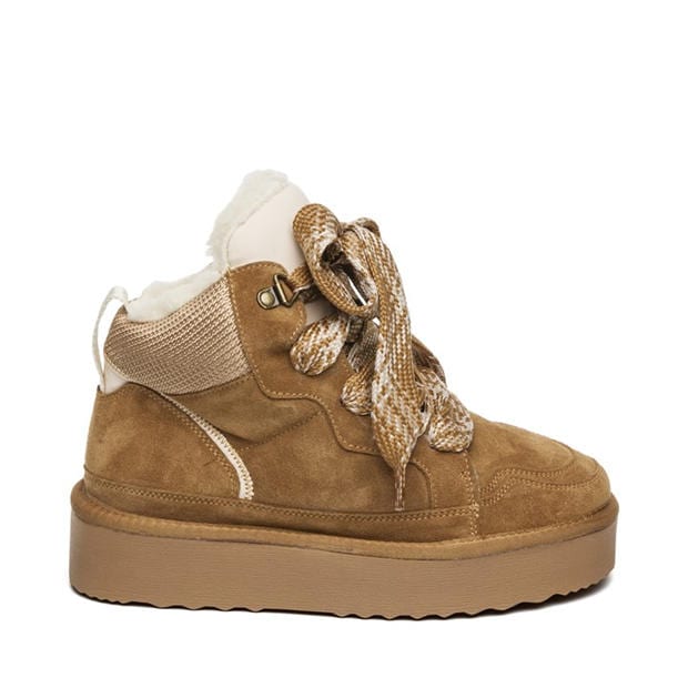 Chestnut Suede - Steve Madden - Women's Paci Chunky Trainers
