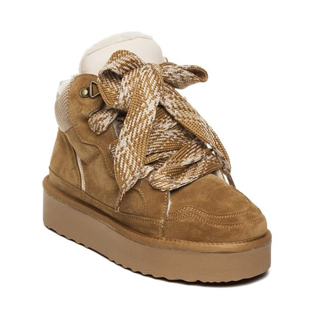 Chestnut Suede - Steve Madden - Women's Paci Chunky Trainers