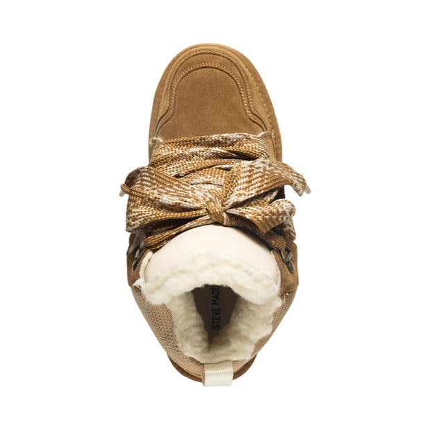 Chestnut Suede - Steve Madden - Women's Paci Chunky Trainers
