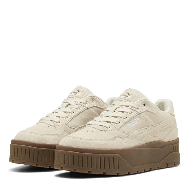 Puma Women's Cream Karmen Ii Low-Top Trainers in Size 8, Sports Direct
