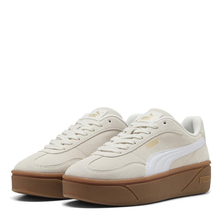 Puma Women's White Club Era Ii Platform Trainers in Size 6, Sports Direct
