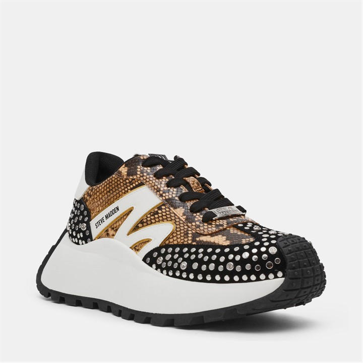 Steve Madden Women's Beige Supercampo-S Chunky Trainers in Size 6, Sports Direct