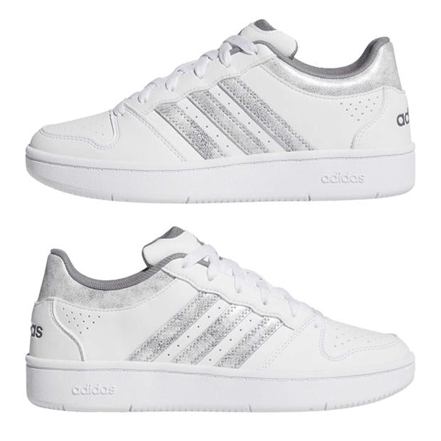 Ftwr White/Grey - adidas - Women's Hoops Classic Court Trainers