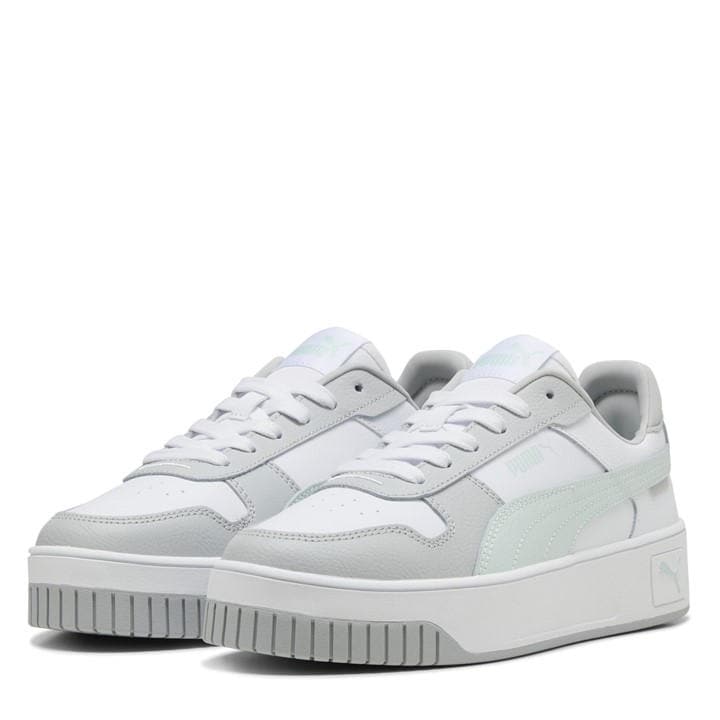 Puma Women's White Carina Street Low-Top Trainers in Size 4, Sports Direct