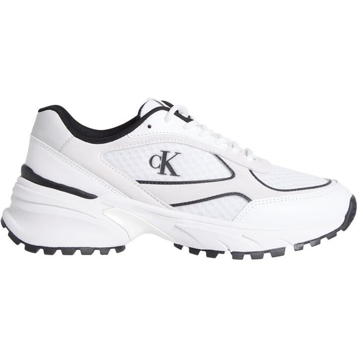 Calvin Klein Jeans Women's White Hike Runner Chunky Trainers in Size 6, Sports Direct
