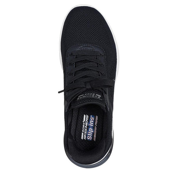 Черно - Skechers - Women's Bobs Arc Waves Slip On Trainers