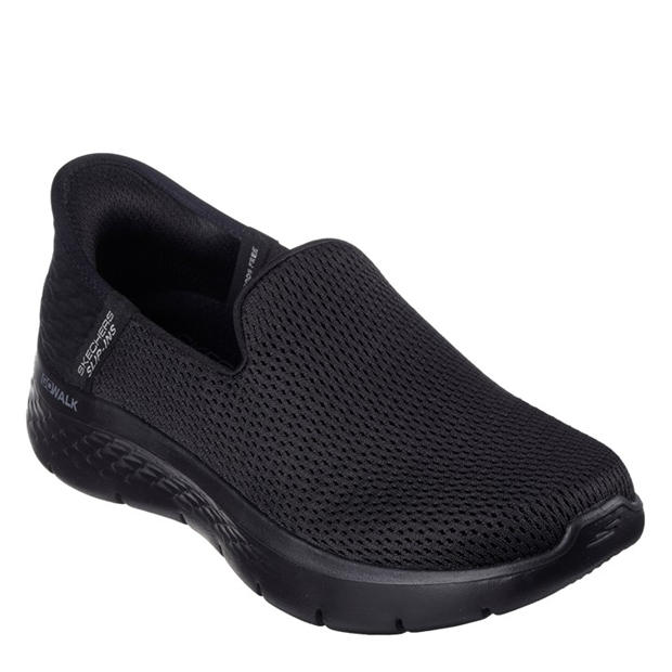 Black - Skechers - Athletic Mesh Slip-Ins Slip On Trainers Womens