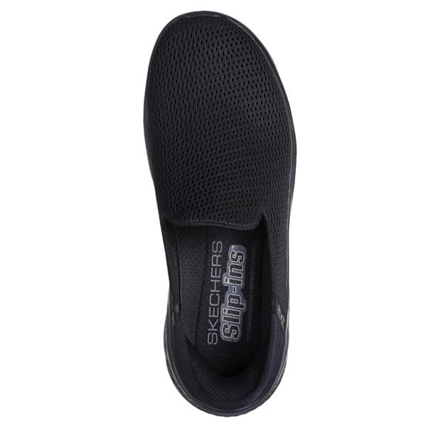 Black - Skechers - Athletic Mesh Slip-Ins Slip On Trainers Womens