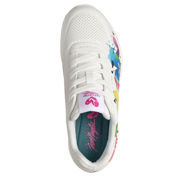 White/Multi - Skechers - Women's Casual Low-Top Trainers