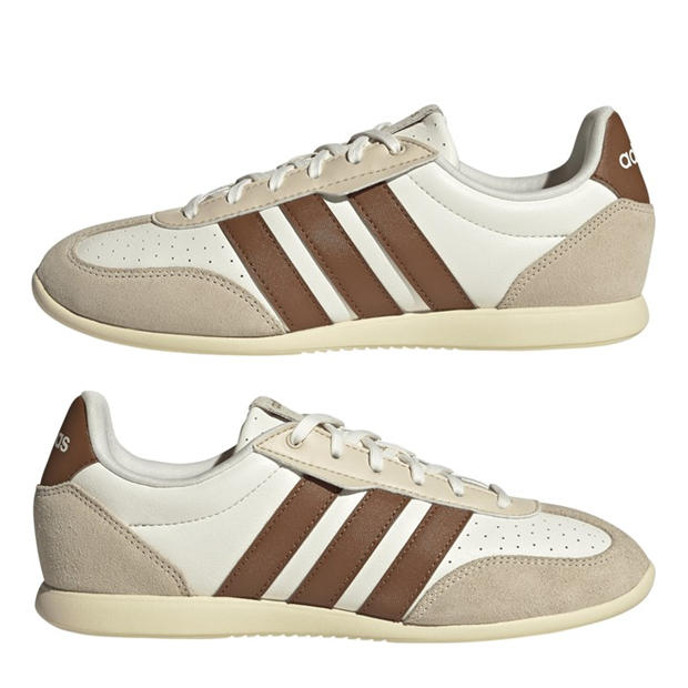 Off White/Brown - adidas - Women's Low-Top Trainers