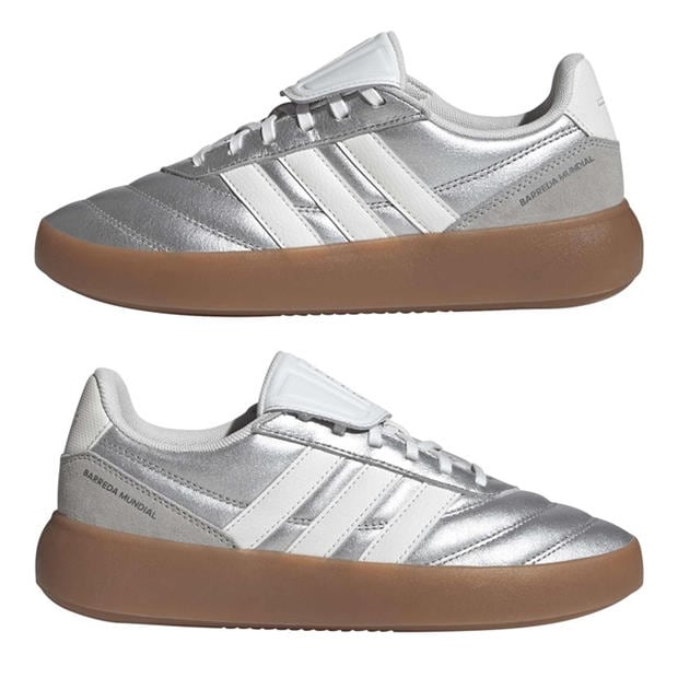Silver/Gum - adidas - Women's Mundial Low-Top Trainers