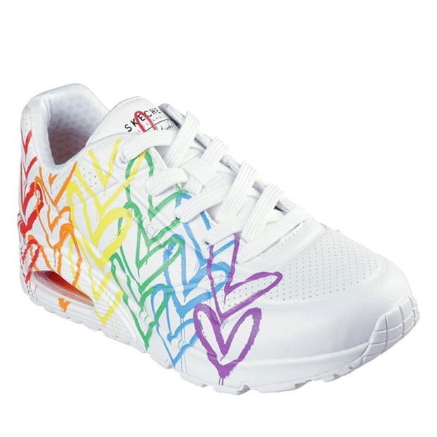 White/Mutli - Skechers - Women's Goldcrown Mylar Embroidery Low-Top Trainers