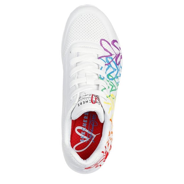 White/Mutli - Skechers - Women's Goldcrown Mylar Embroidery Low-Top Trainers
