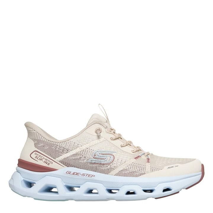 Skechers Women's White Engineered Mesh Knotted Bungee Slip On Trainers in Size 5, Sports Direct