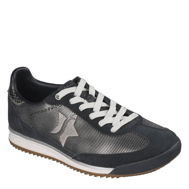 Black/Silver - Skechers - Women's Casual Low-Top Trainers
