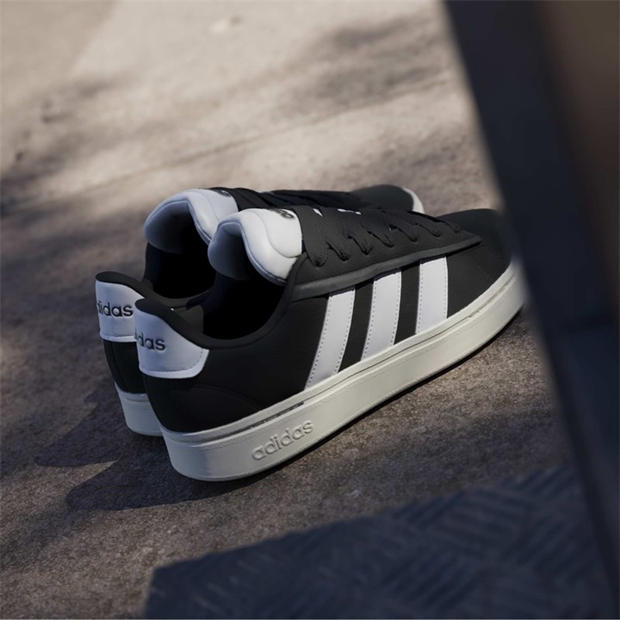 Black/White - adidas - Grand Court Alpha 00s Low-Top Trainers Womens