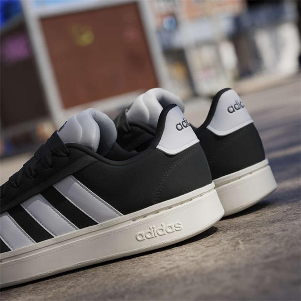 Black/White - adidas - Grand Court Alpha 00s Low-Top Trainers Womens