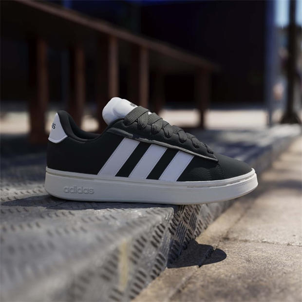 Black/White - adidas - Grand Court Alpha 00s Low-Top Trainers Womens