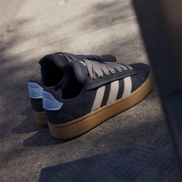 Navy/Pink/Gum - adidas - Grand Court Alpha 00s Low-Top Trainers Womens