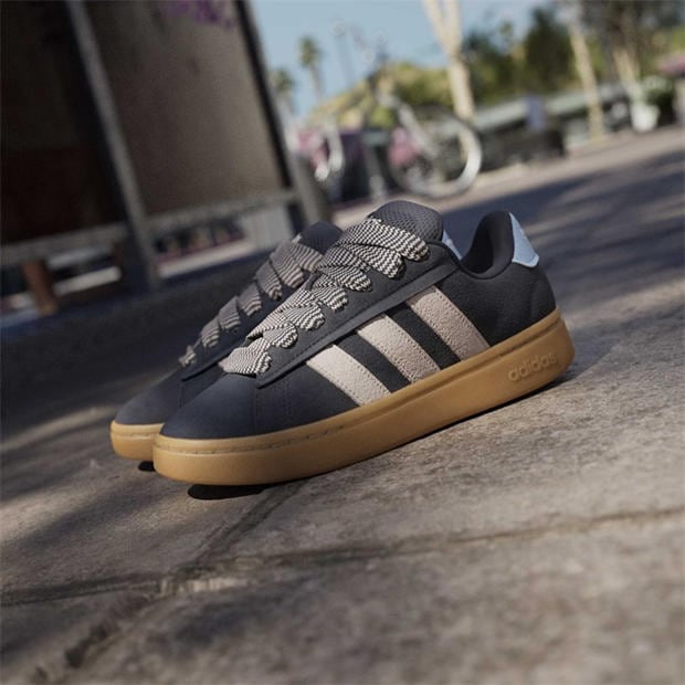 Navy/Pink/Gum - adidas - Grand Court Alpha 00s Low-Top Trainers Womens