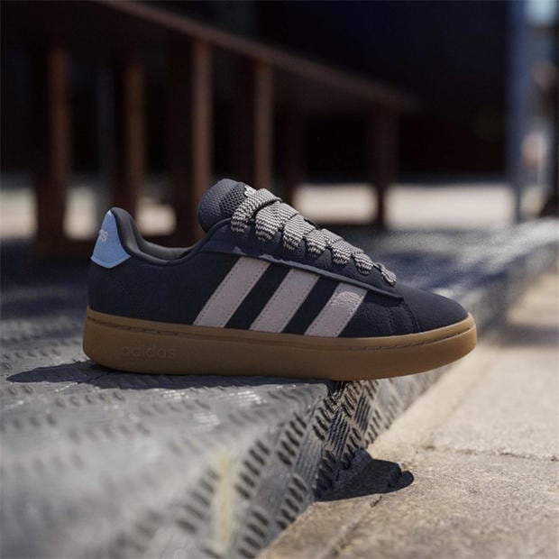 Navy/Pink/Gum - adidas - Grand Court Alpha 00s Low-Top Trainers Womens