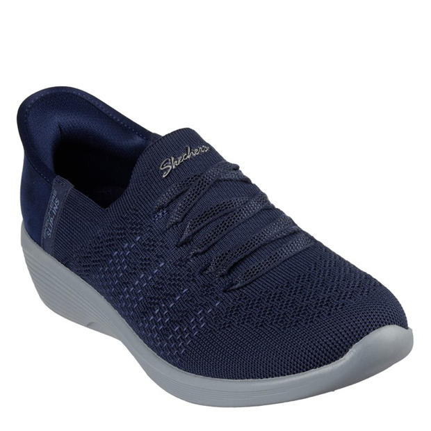 Navy - Skechers - Women's Arya Swiftly Slip On Trainers