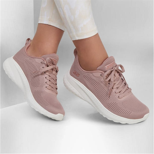 Blush - Skechers - Bobs Squad Chaos - Face Off Slip On Trainers Womens