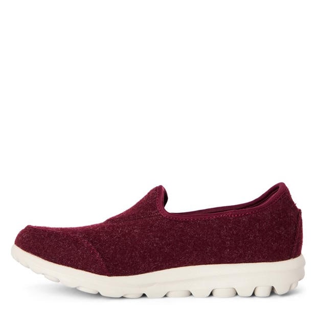 Burgundy - Skechers - Women's Slip On Trainers