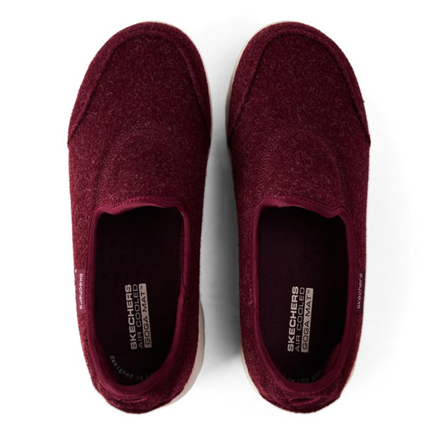 Burgundy - Skechers - Women's Slip On Trainers