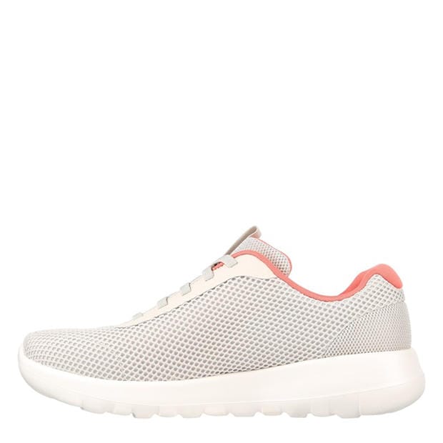 Off White/Pink - Skechers - Athletic Mesh Bungee W Color Pop Li Slip On Trainers Womens
