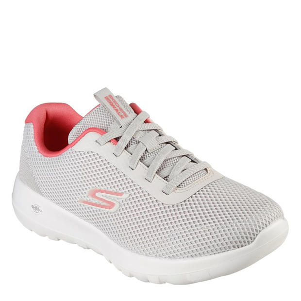Off White/Pink - Skechers - Athletic Mesh Bungee W Color Pop Li Slip On Trainers Womens