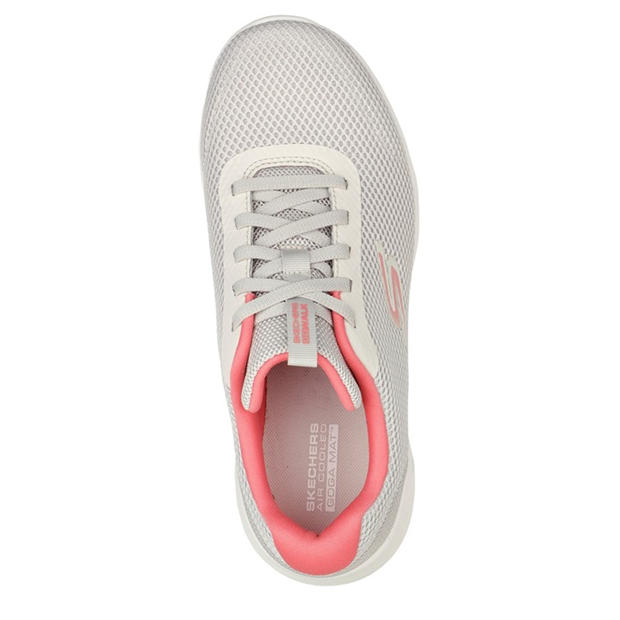 Off White/Pink - Skechers - Athletic Mesh Bungee W Color Pop Li Slip On Trainers Womens