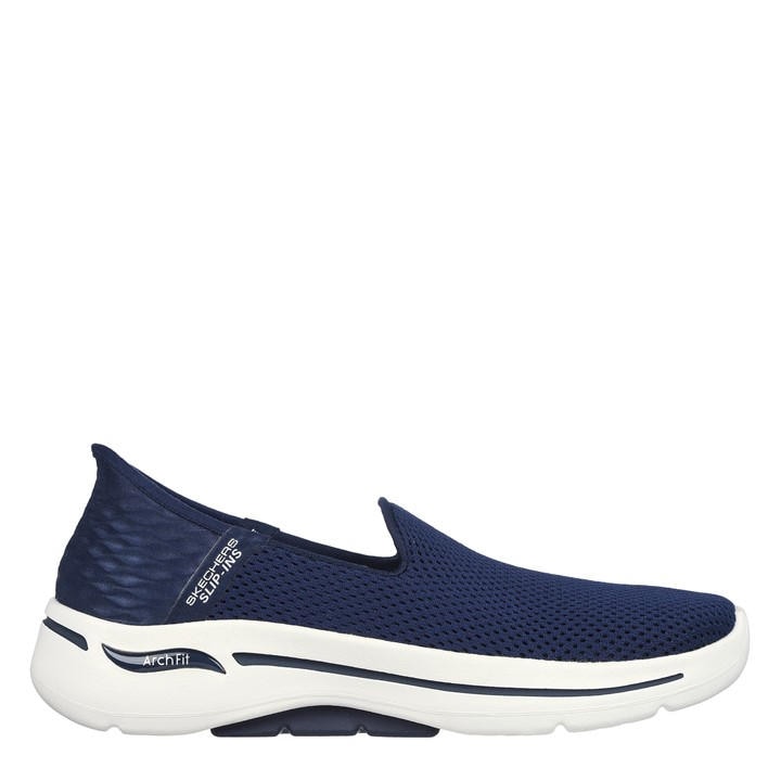 Skechers Women's Blue Slip On Trainers in Size 2.5, Sports Direct