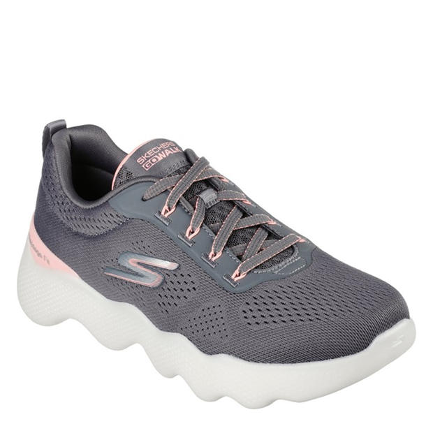 Grey/Pink - Skechers - Women's Slip On Trainers