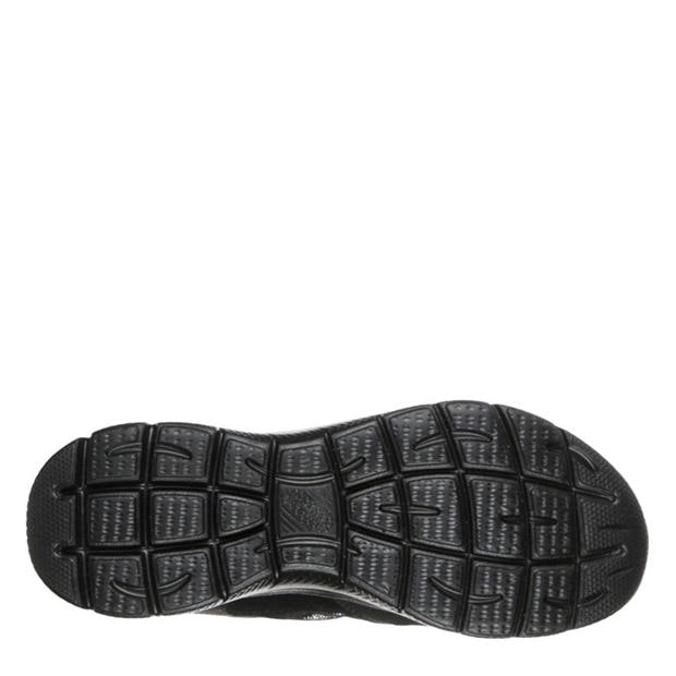 Black/Black - Skechers - Mono Mesh Qtr Lace-Up W Mf Low-Top Trainers Womens
