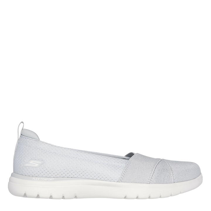 Skechers Women's Grey Slip On Trainers in Size 5, Sports Direct