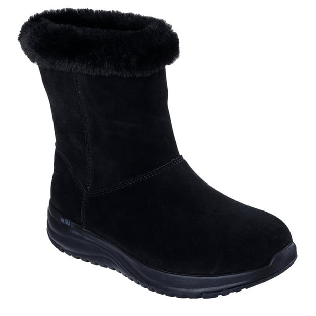Black/Black - Skechers - On-The-Go Stellar-Sweet Bliss High-Top Trainers Womens