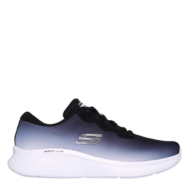 Black/White - Skechers - Ombre Engineered Mesh Lace-Up W Ai Slip On Trainers Womens